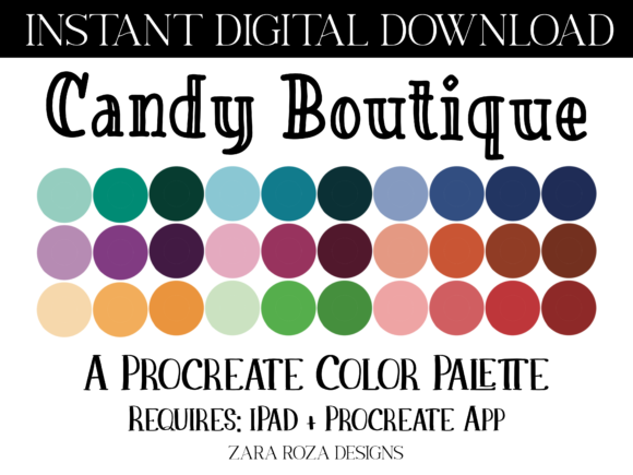 Candy Boutique: Retro Procreate Color Palette