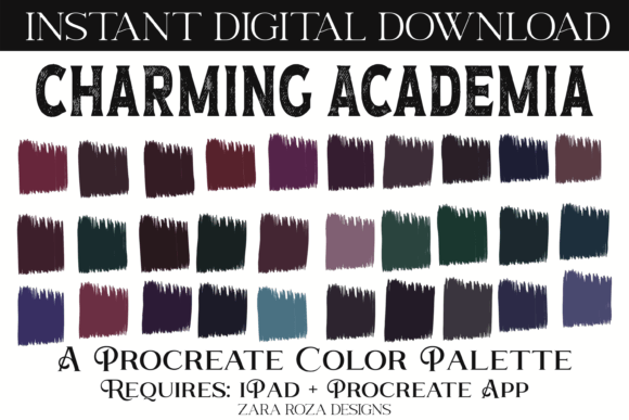 Charming Academia Procreate Palette: Your Digital Artistry Catalyst