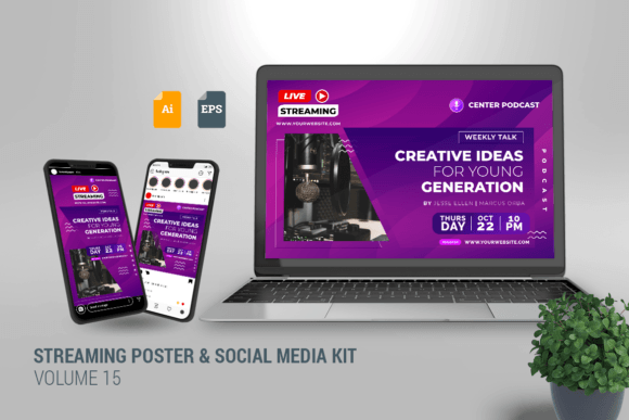 Elevate Your Online Presence with Professional Streaming Poster Social Media Assets