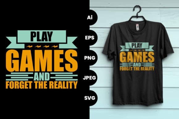 Elevate Your Projects with the Play Video Games Vector T-Shirt Design