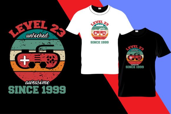 Level 23 Unlocked: The Vintage Gaming Tee That’s Awesome Since 1999
