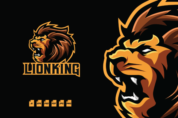 Lion King Esport Logo 02: A Premium Template for Your Gaming Identity