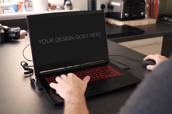 Present Your Designs on a Premium Gaming Laptop Mockup