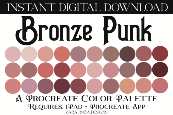 The Bronze Punk Procreate Color Palette: Your Gateway to a Vintage Aesthetic