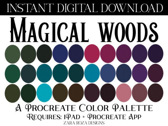 The Magical Woods Procreate Color Palette