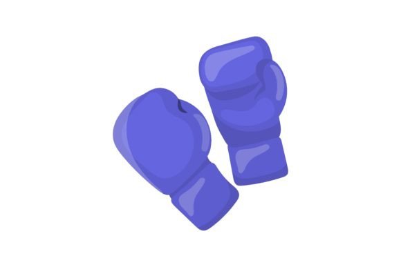 The Punch and Personality of Sport Blue Boxing Gloves Vector