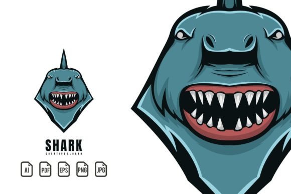 Unleashing Power and Identity with a Shark Mascot Logo